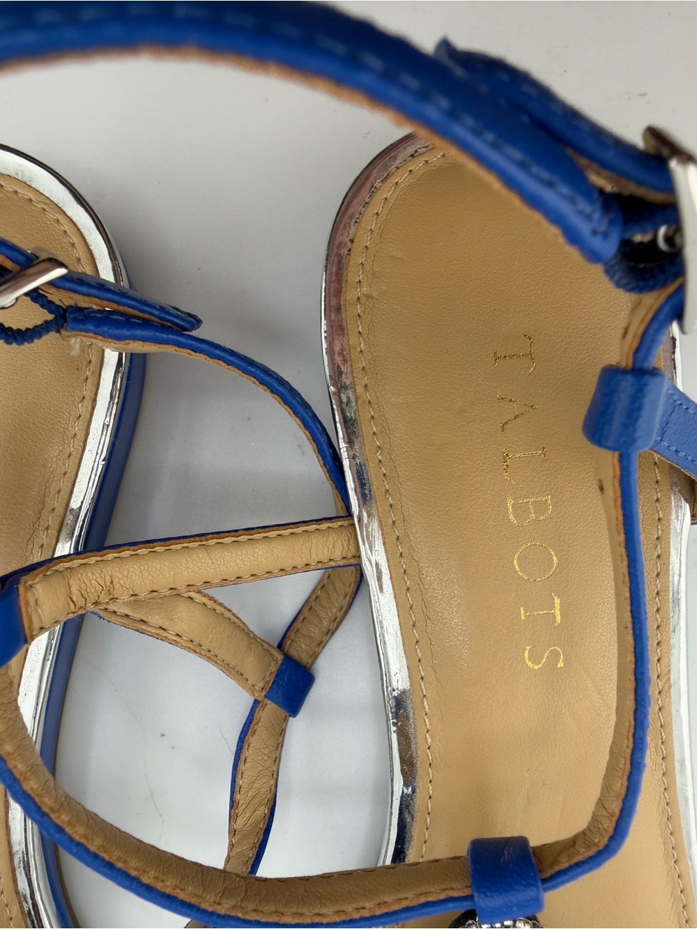 Talbots Anchor Beaded T-Strap Sandals 7.5 - Picture 8 of 9